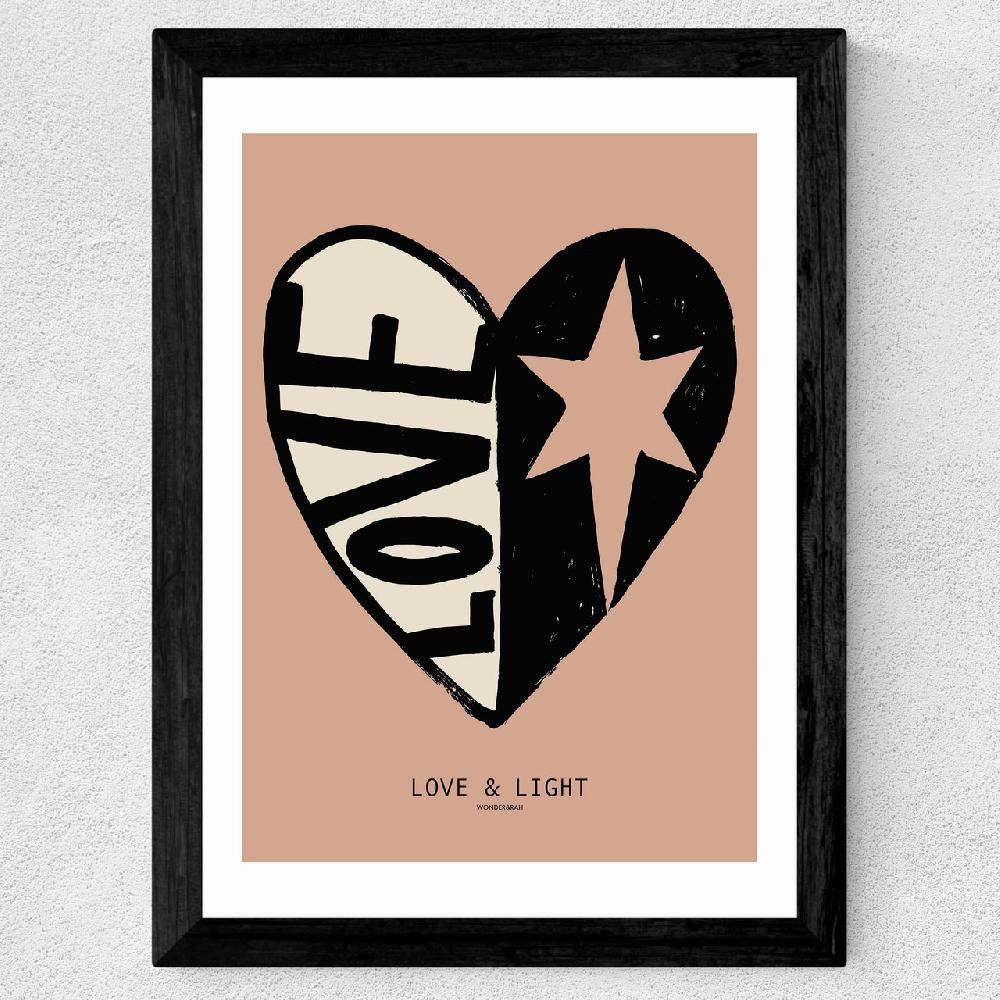 East End Prints Love Light Pink