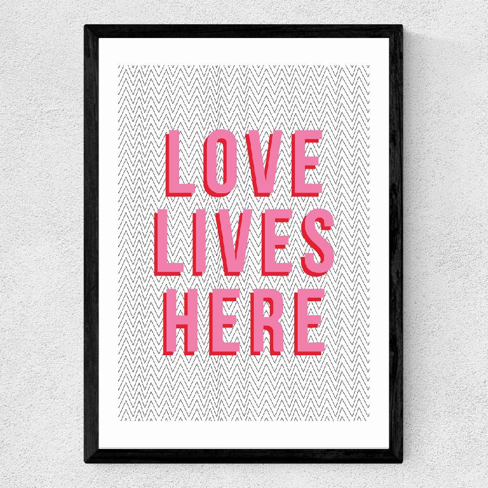 East End Prints Love Lives Here