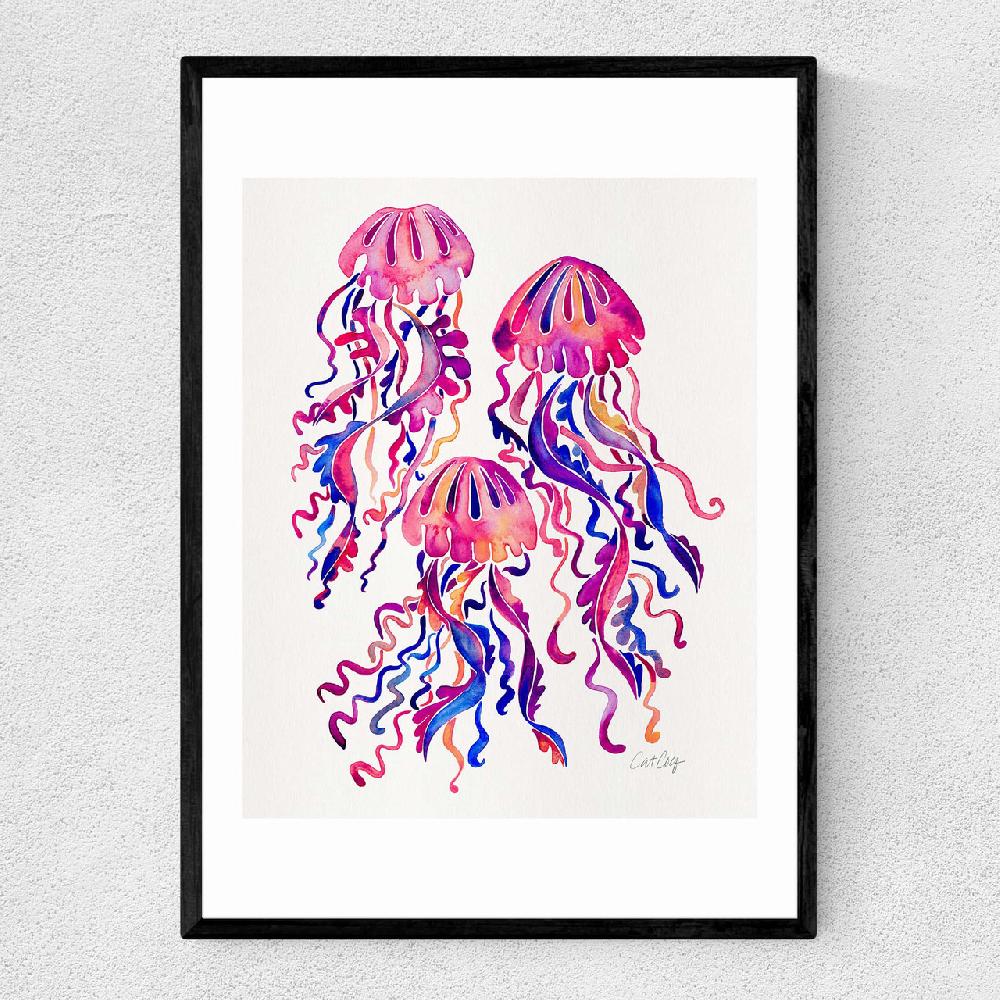east end prints Magenta Jellyfish
