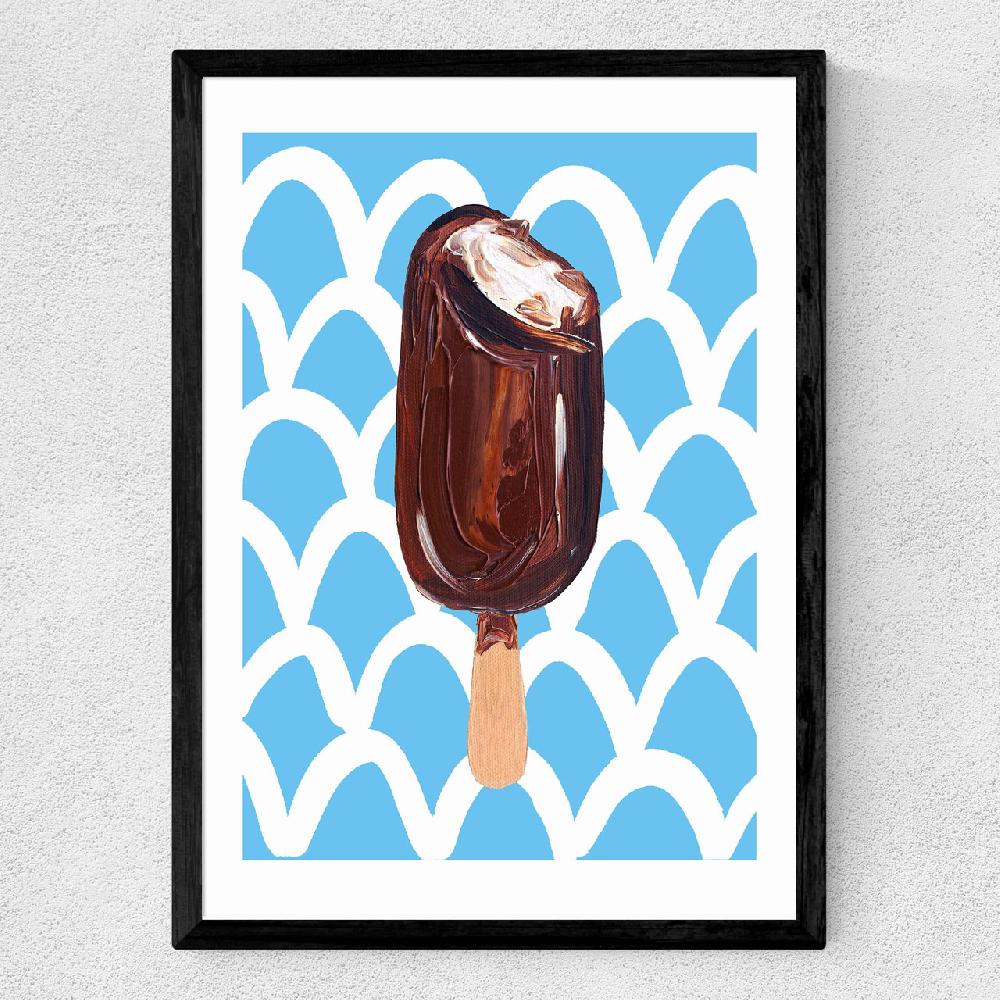 East End Prints Magnum On Blue Wavey