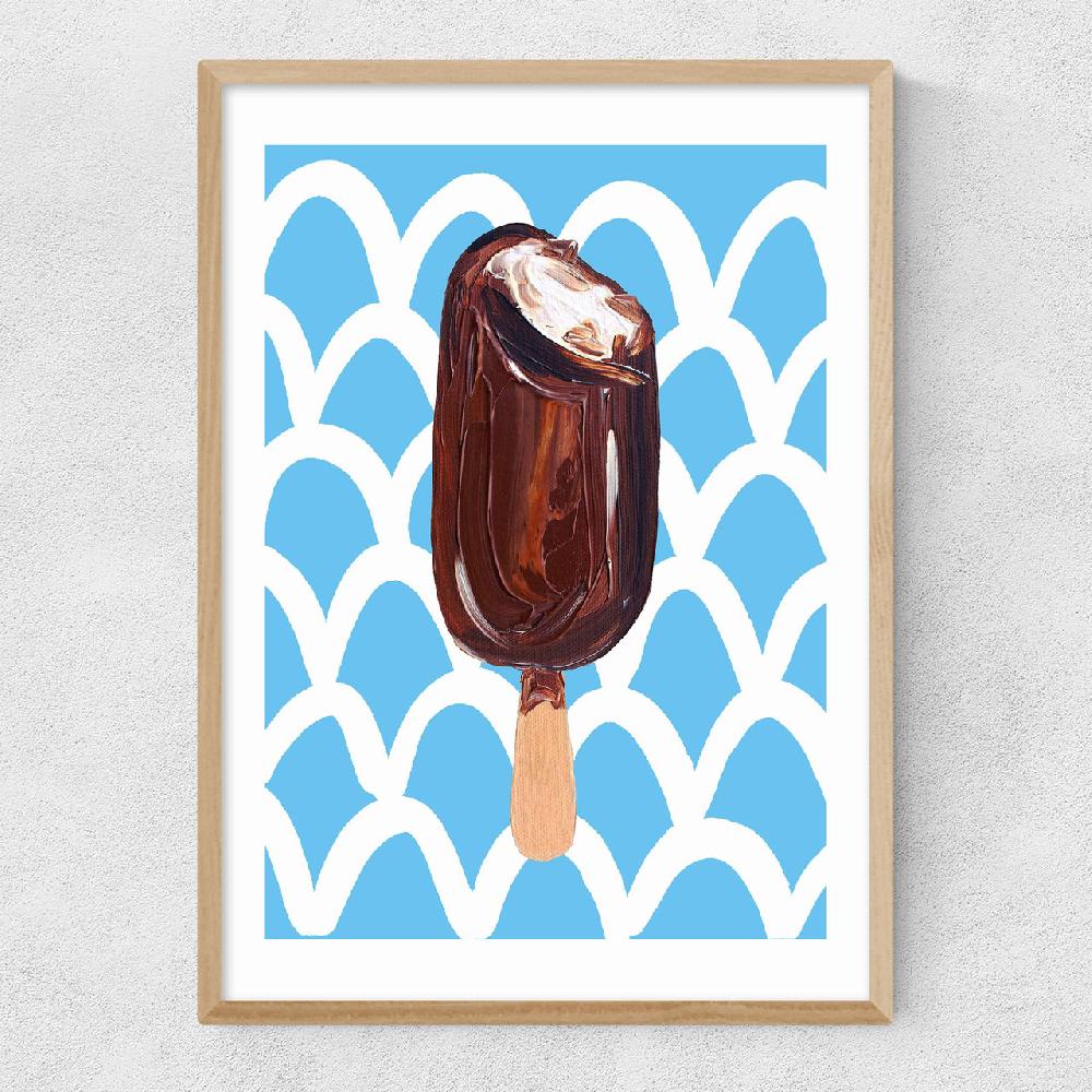 East End Prints Magnum On Blue Wavey