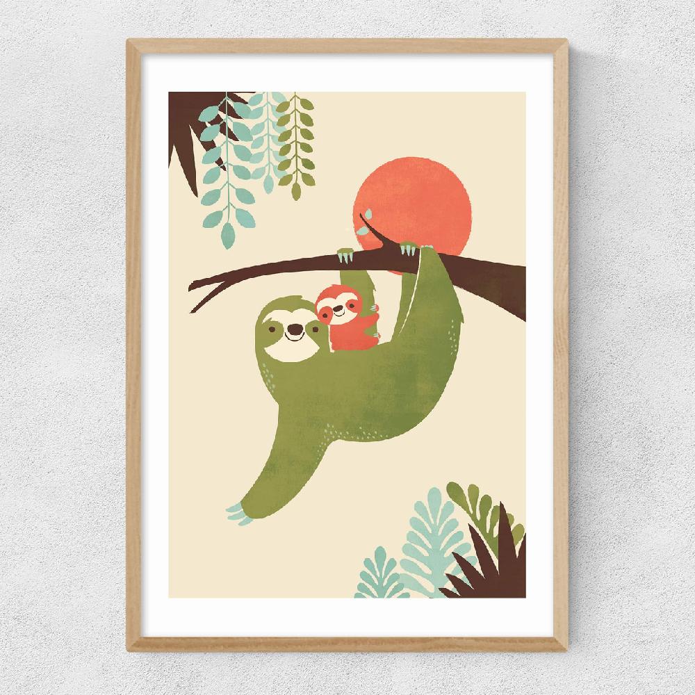 East End Prints Mama Sloth