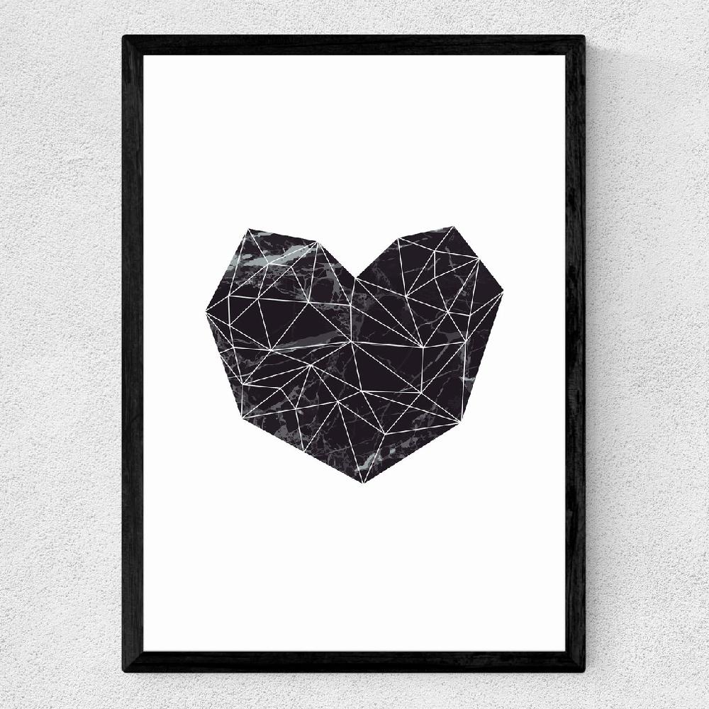 East End Prints Marble Heart