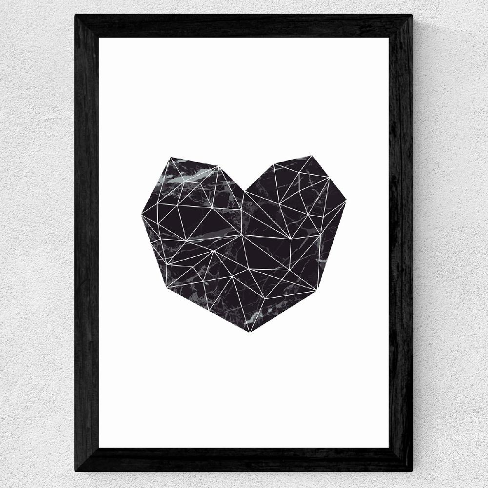 East End Prints Marble Heart