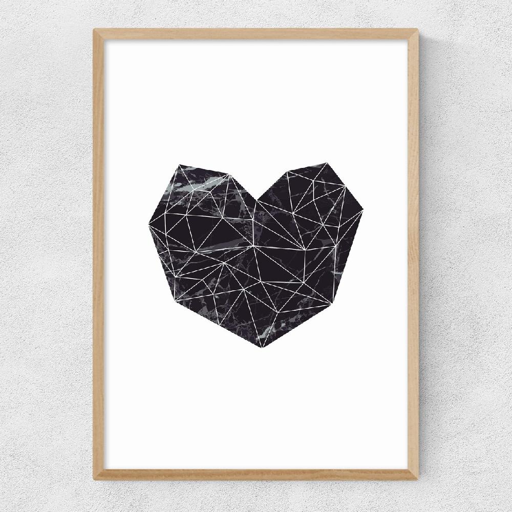 East End Prints Marble Heart