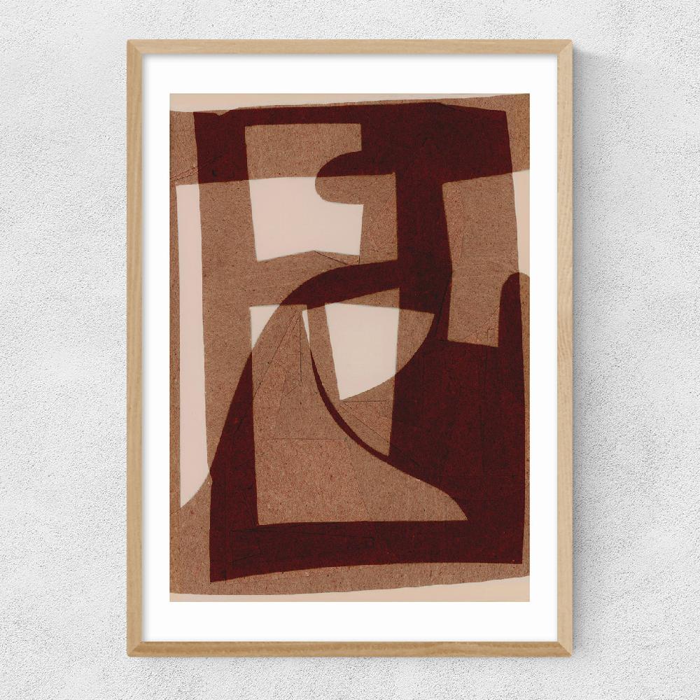 East End Prints Marron Abstract