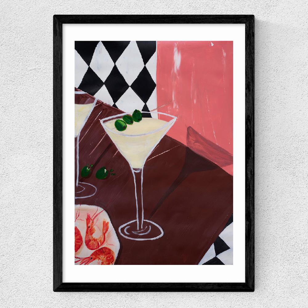 East End Prints Martini + Olives