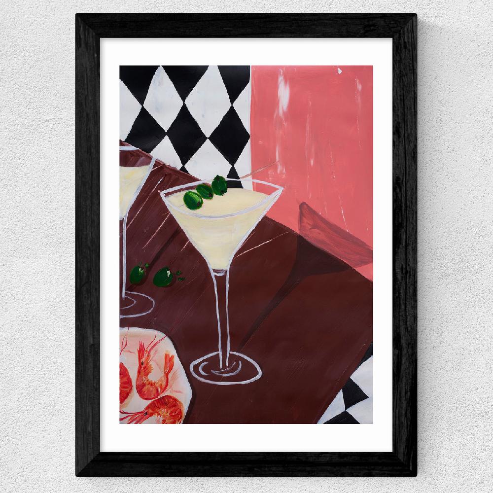East End Prints Martini + Olives
