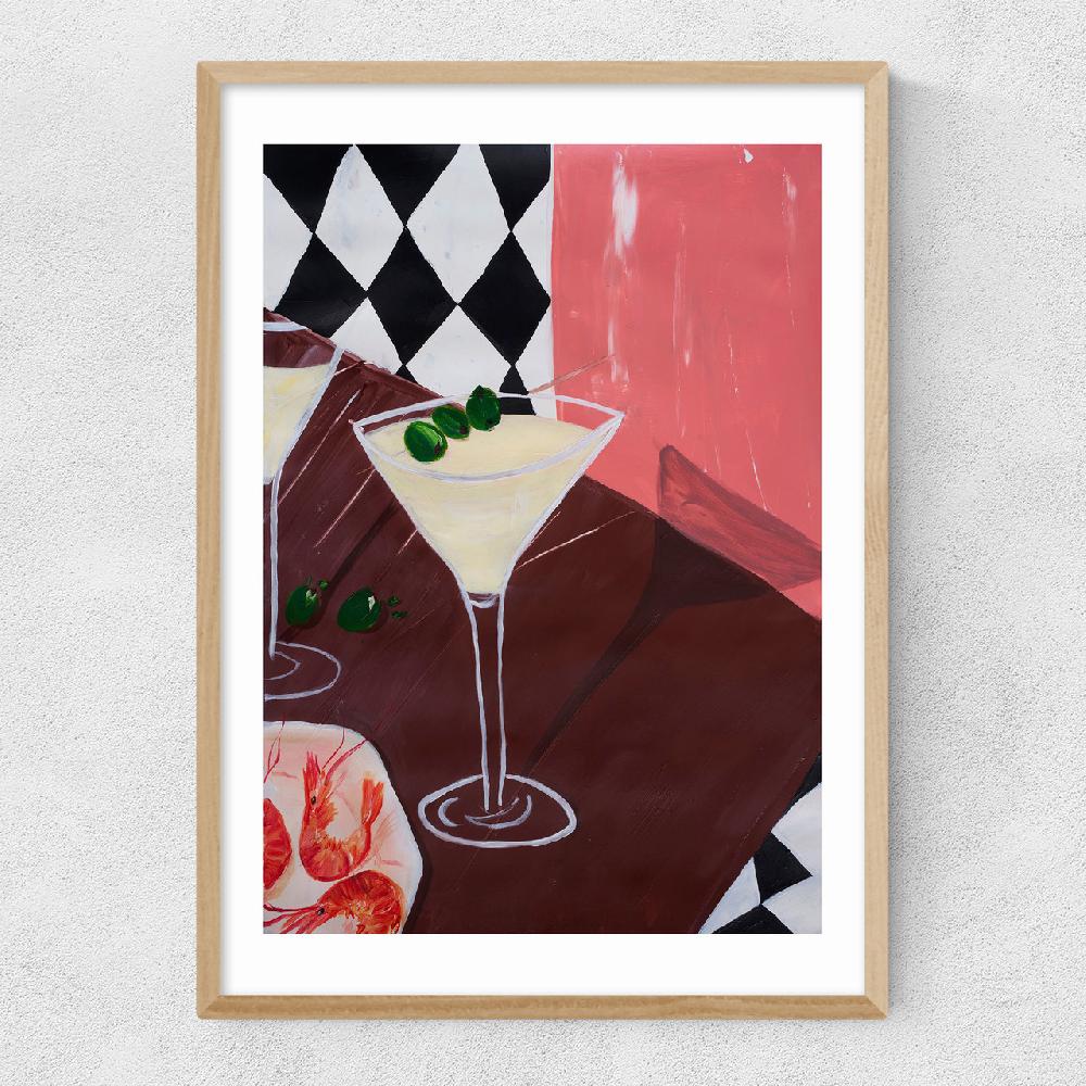 East End Prints Martini + Olives