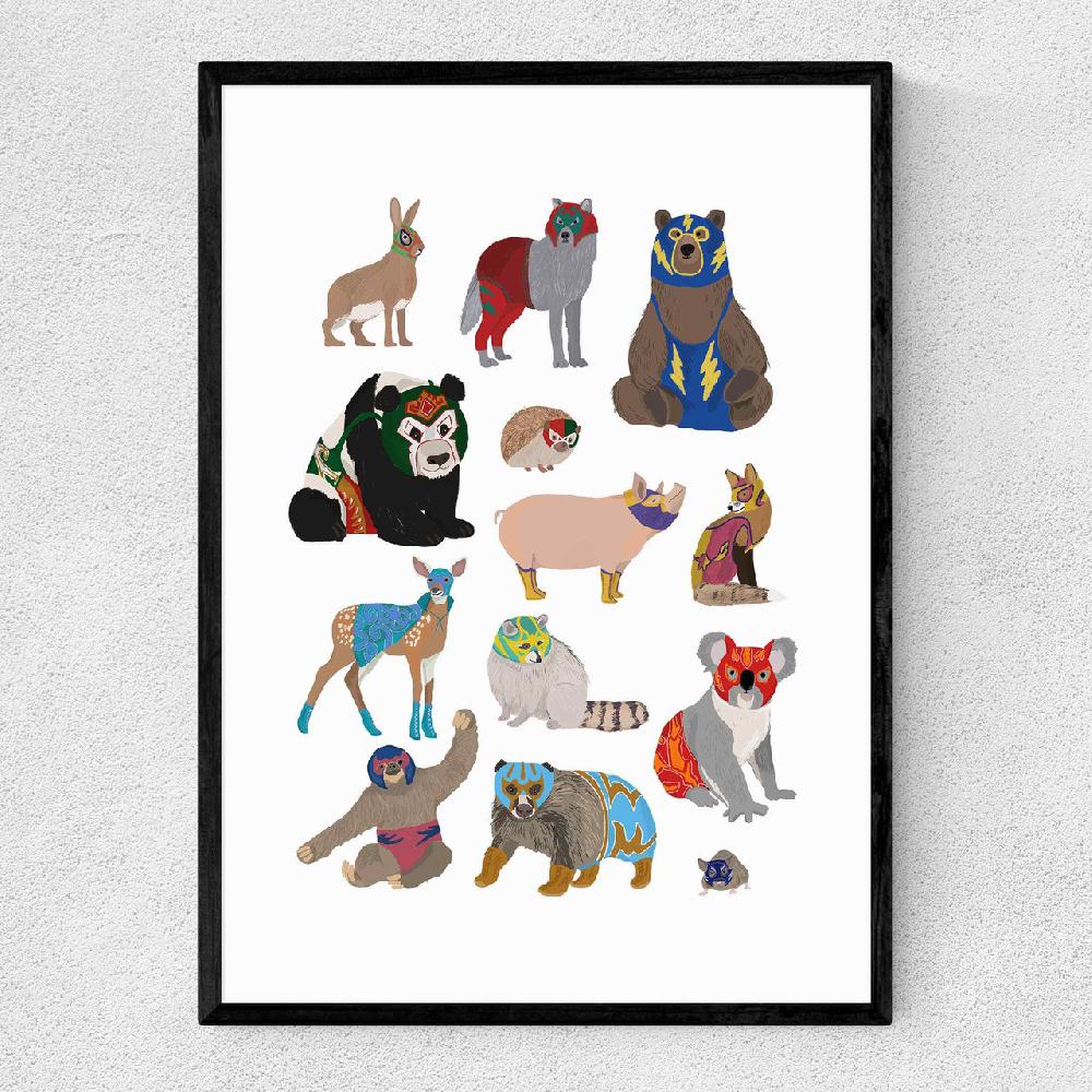 east end prints Mexican Wrestling
