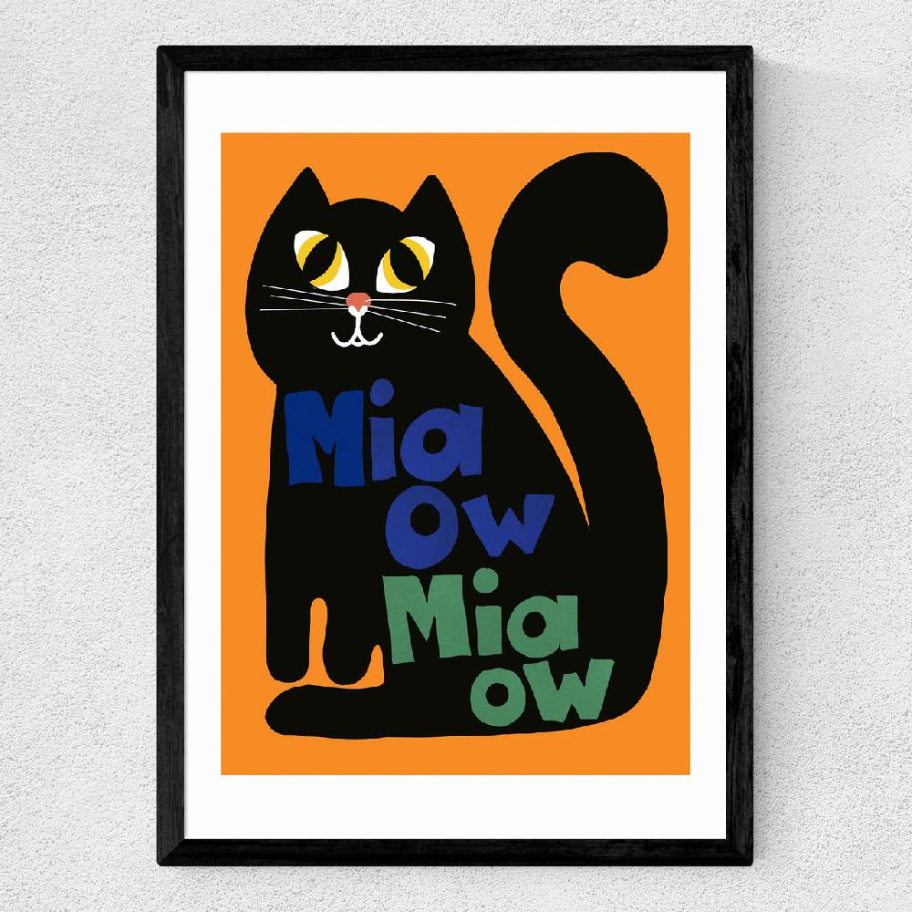 East End Prints Miaow Miaow Cat