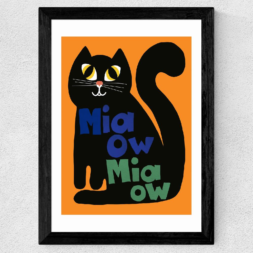 East End Prints Miaow Miaow Cat