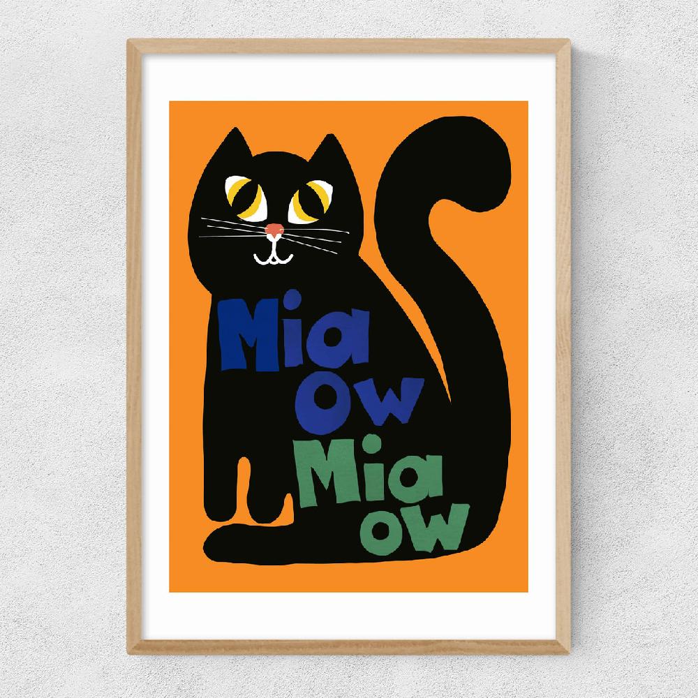 East End Prints Miaow Miaow Cat