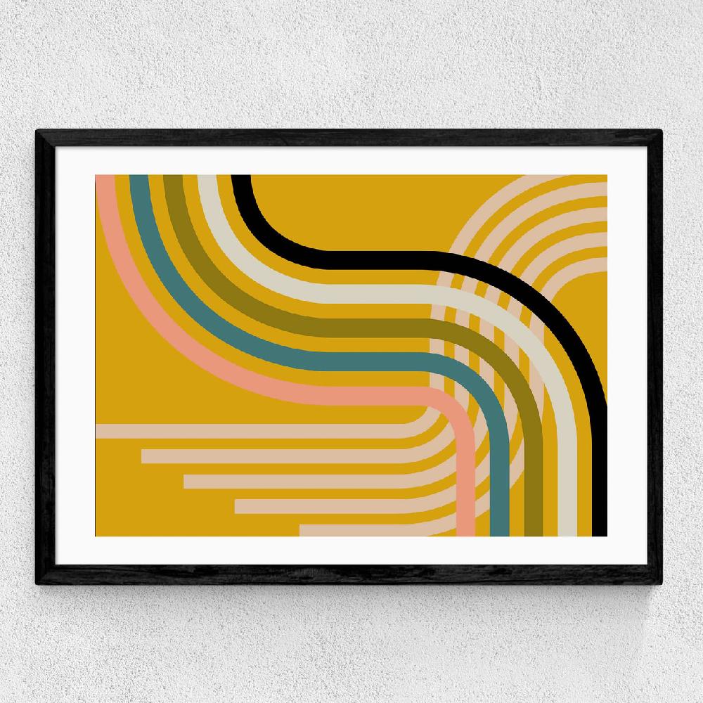 East End Prints Mid-Century Curve