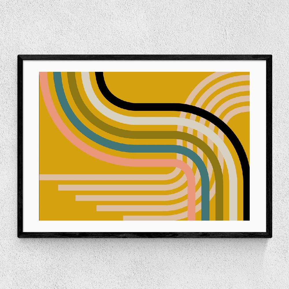 east end prints Mid-Century Curve