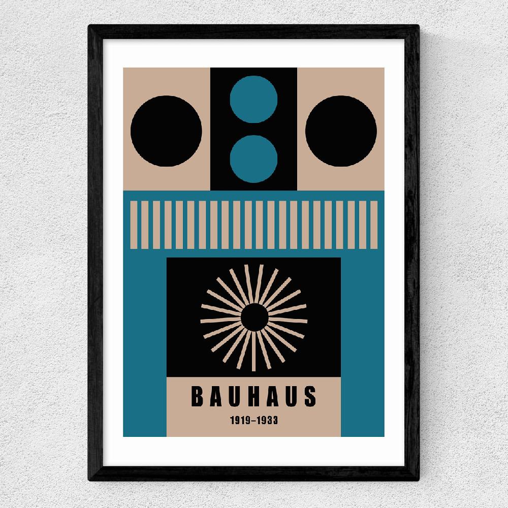 East End Prints Mid Century Geometric Bauhaus