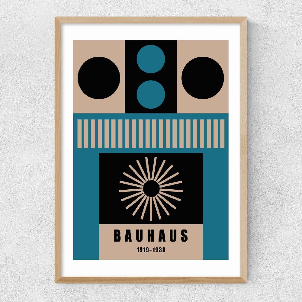 East End Prints Mid Century Geometric Bauhaus