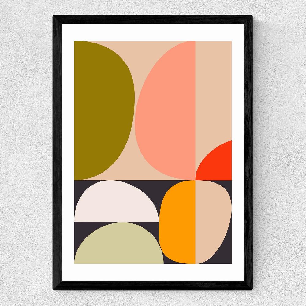 East End Prints Mid Century Half Circles