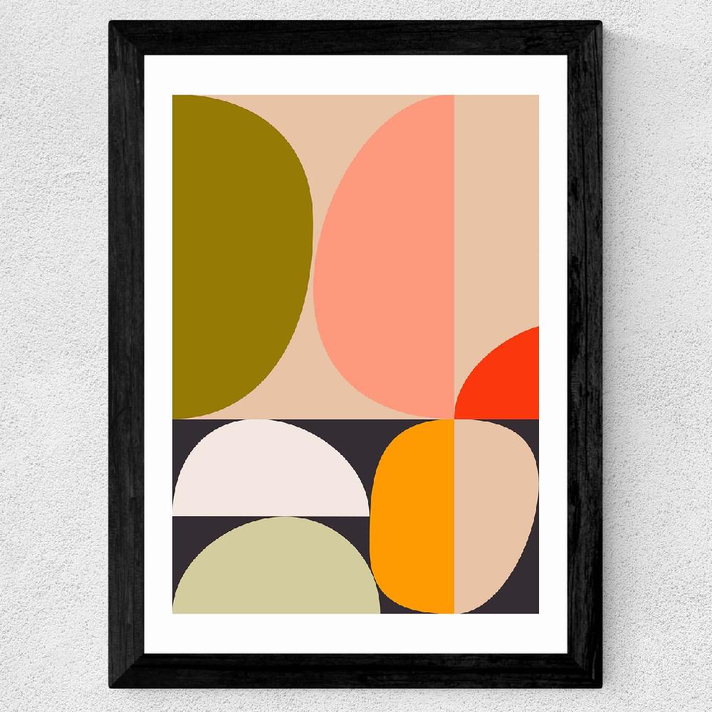 East End Prints Mid Century Half Circles