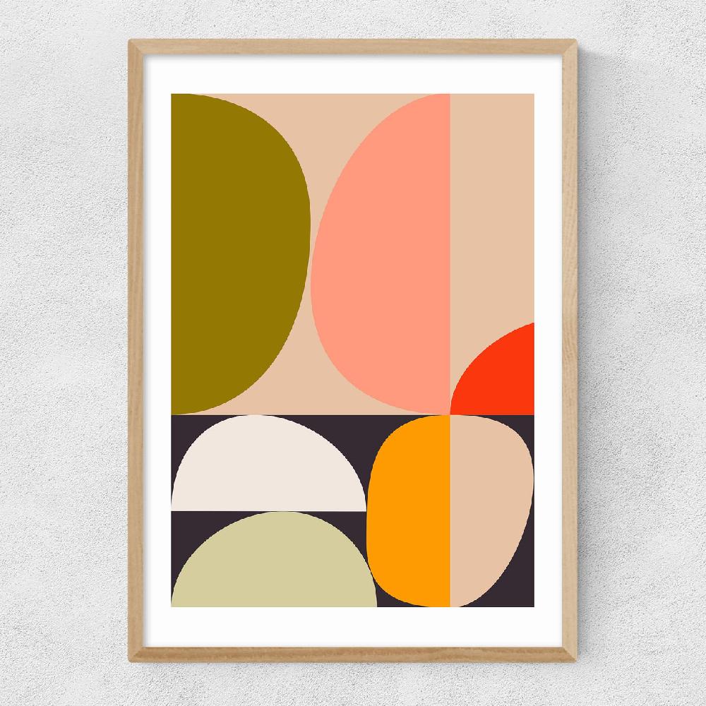 East End Prints Mid Century Half Circles