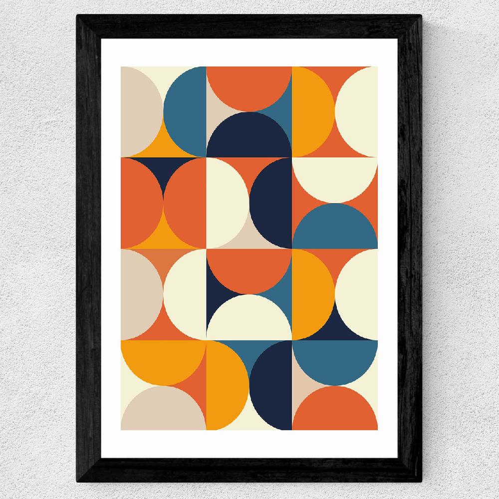 East End Prints Mid Century Half Circles Autumn