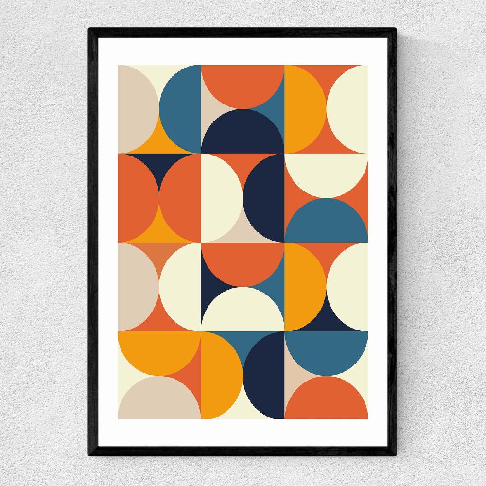 east end prints Mid Century Half Circles Autumn