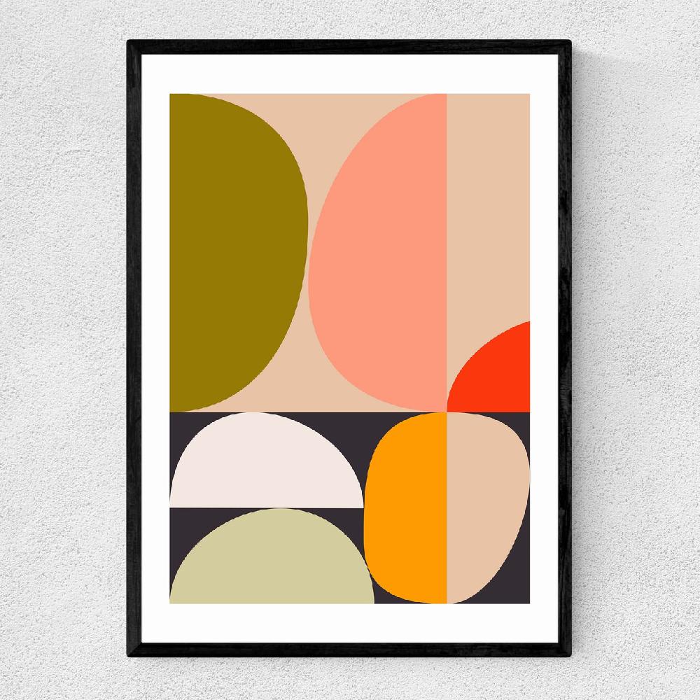 east end prints Mid Century Half Circles