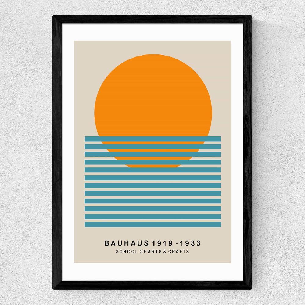 East End Prints Mid Century Sun Bauhaus