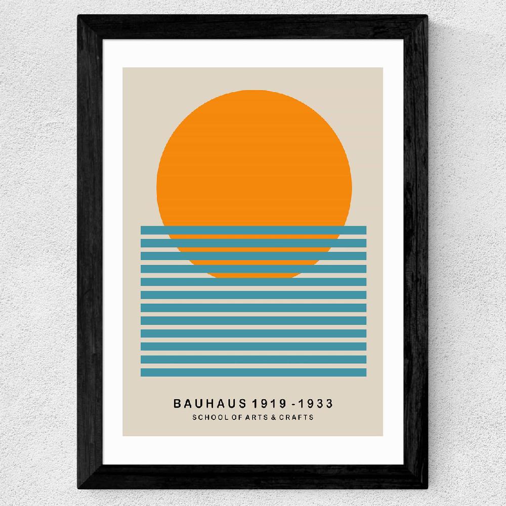 East End Prints Mid Century Sun Bauhaus