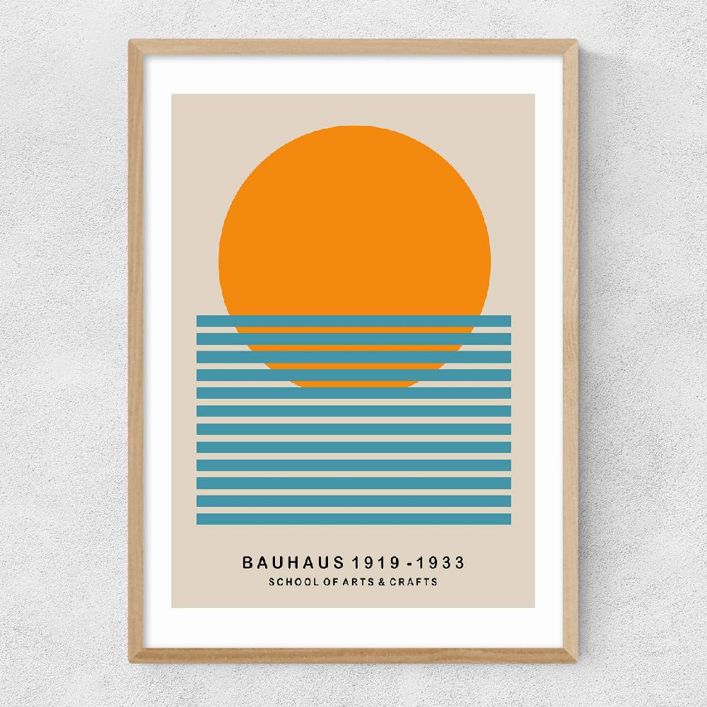 East End Prints Mid Century Sun Bauhaus