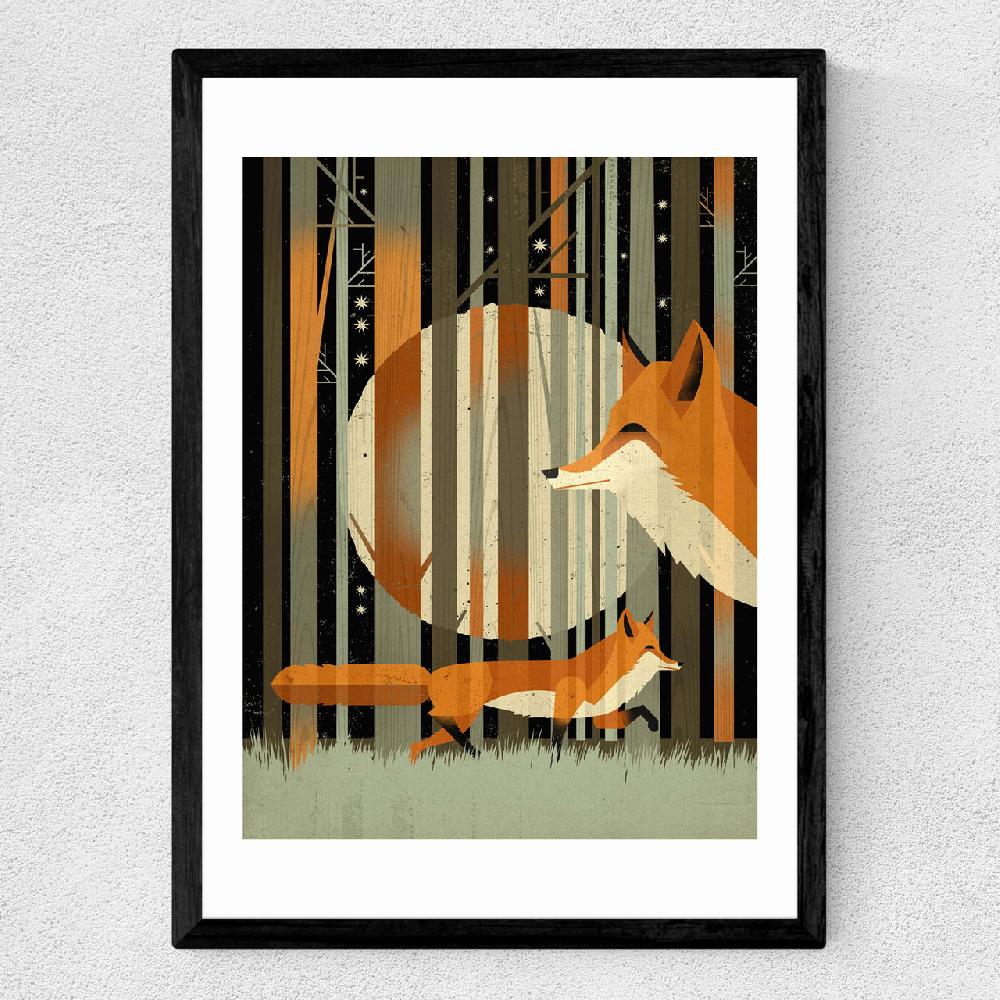East End Prints Midnight Foxes