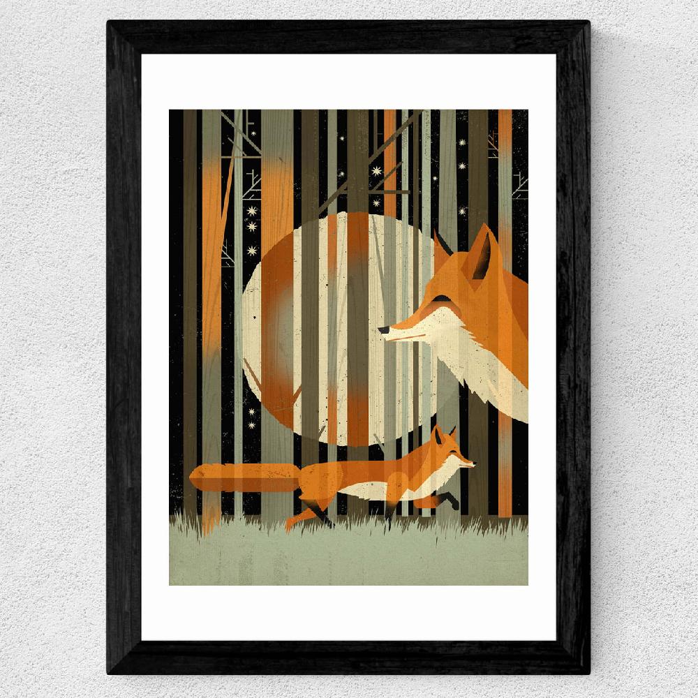 East End Prints Midnight Foxes