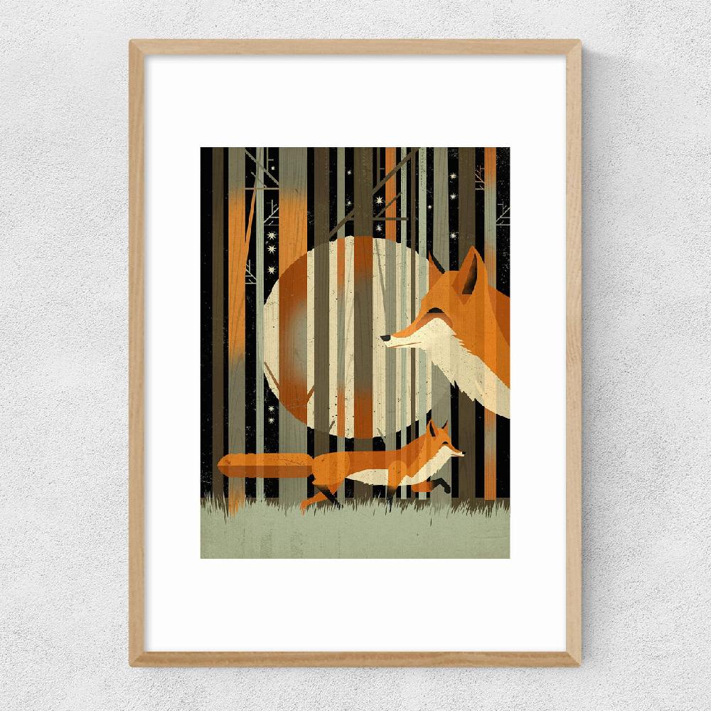East End Prints Midnight Foxes