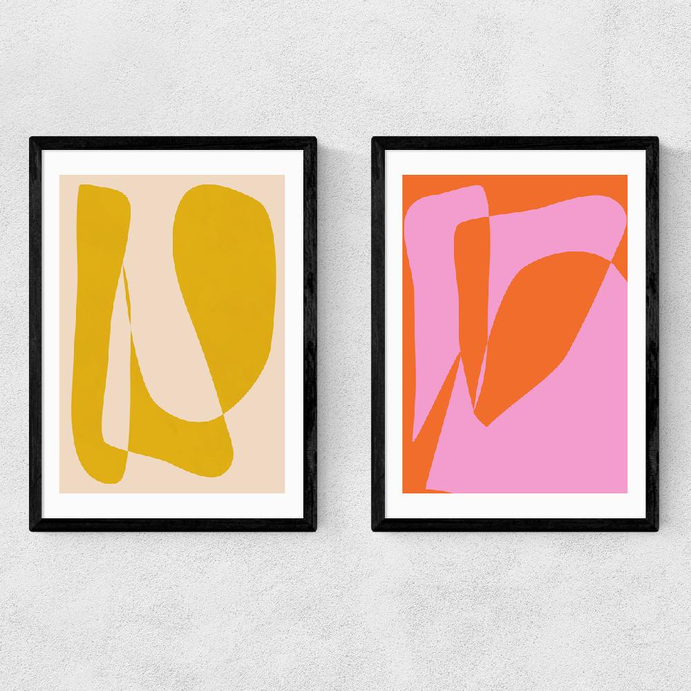 east end prints Minimalist Yellow and Pink