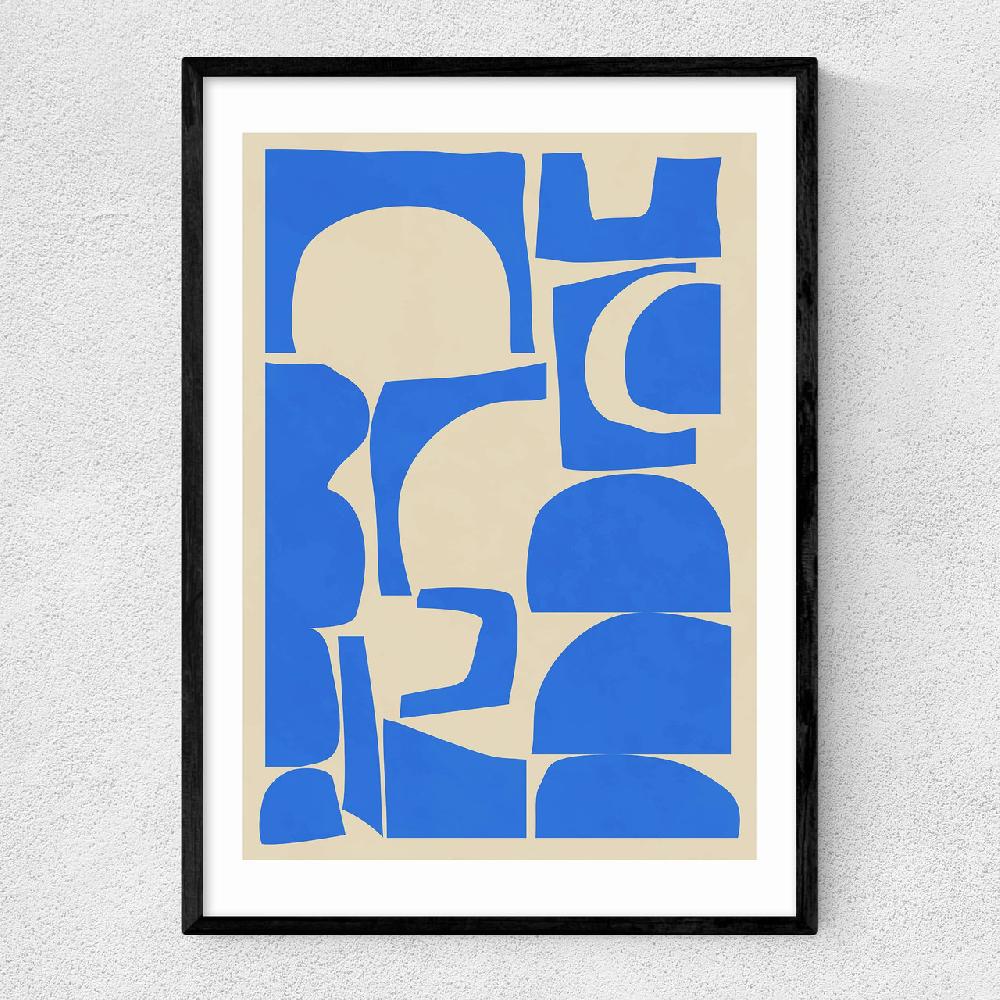 east end prints Modern Abstract Shapes in Blue