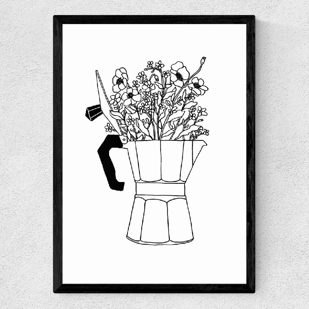 East End Prints Moka Flowers Print