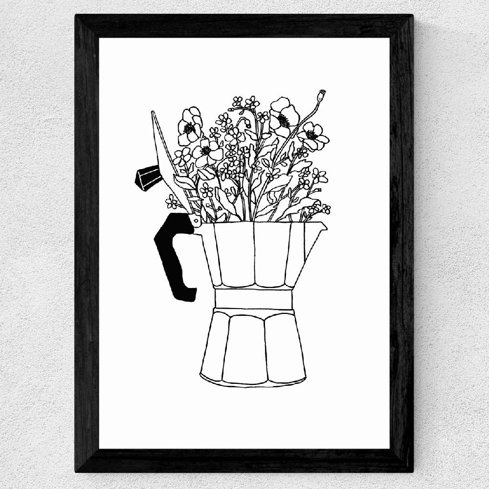 East End Prints Moka Flowers Print