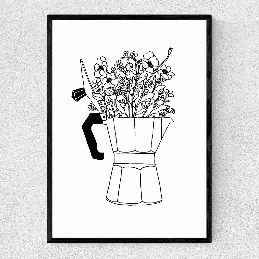 east end prints Moka Flowers Print