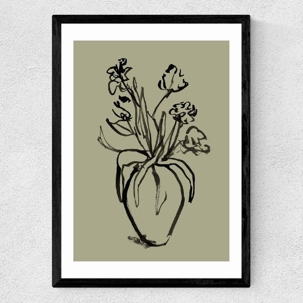 East End Prints Mono Botanical 9