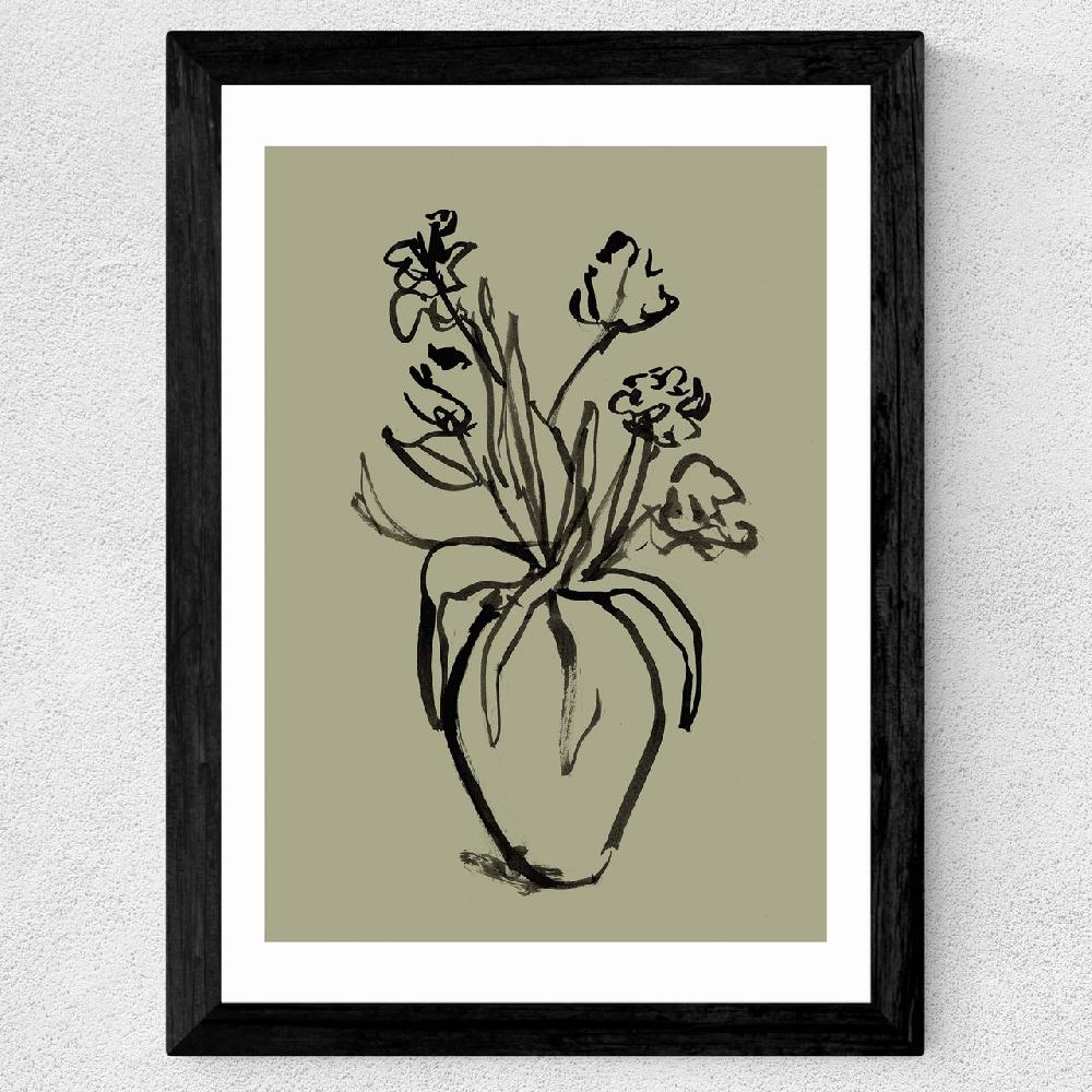 East End Prints Mono Botanical 9