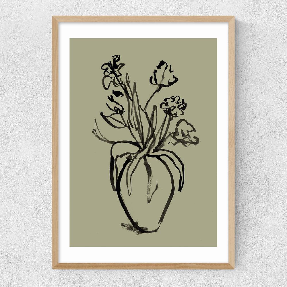 East End Prints Mono Botanical 9