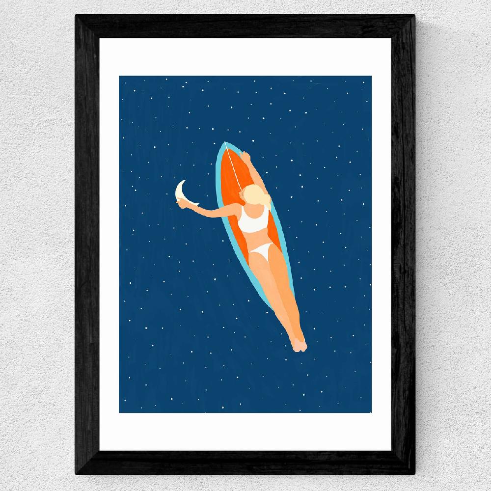 East End Prints Moon Surfing