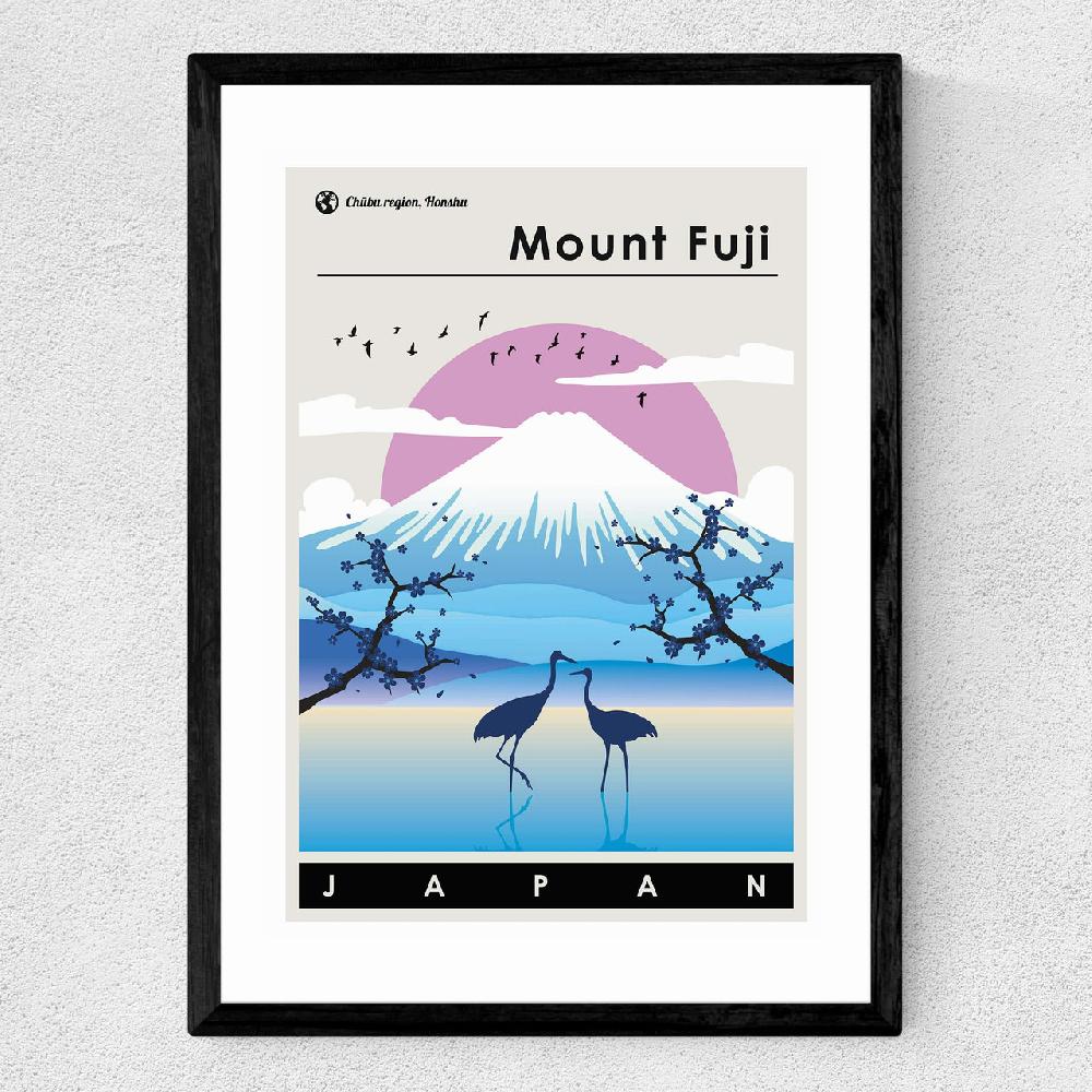 East End Prints Mount Fuji Winter