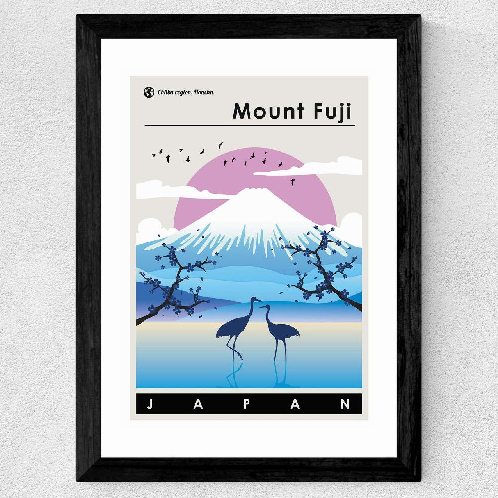 East End Prints Mount Fuji Winter