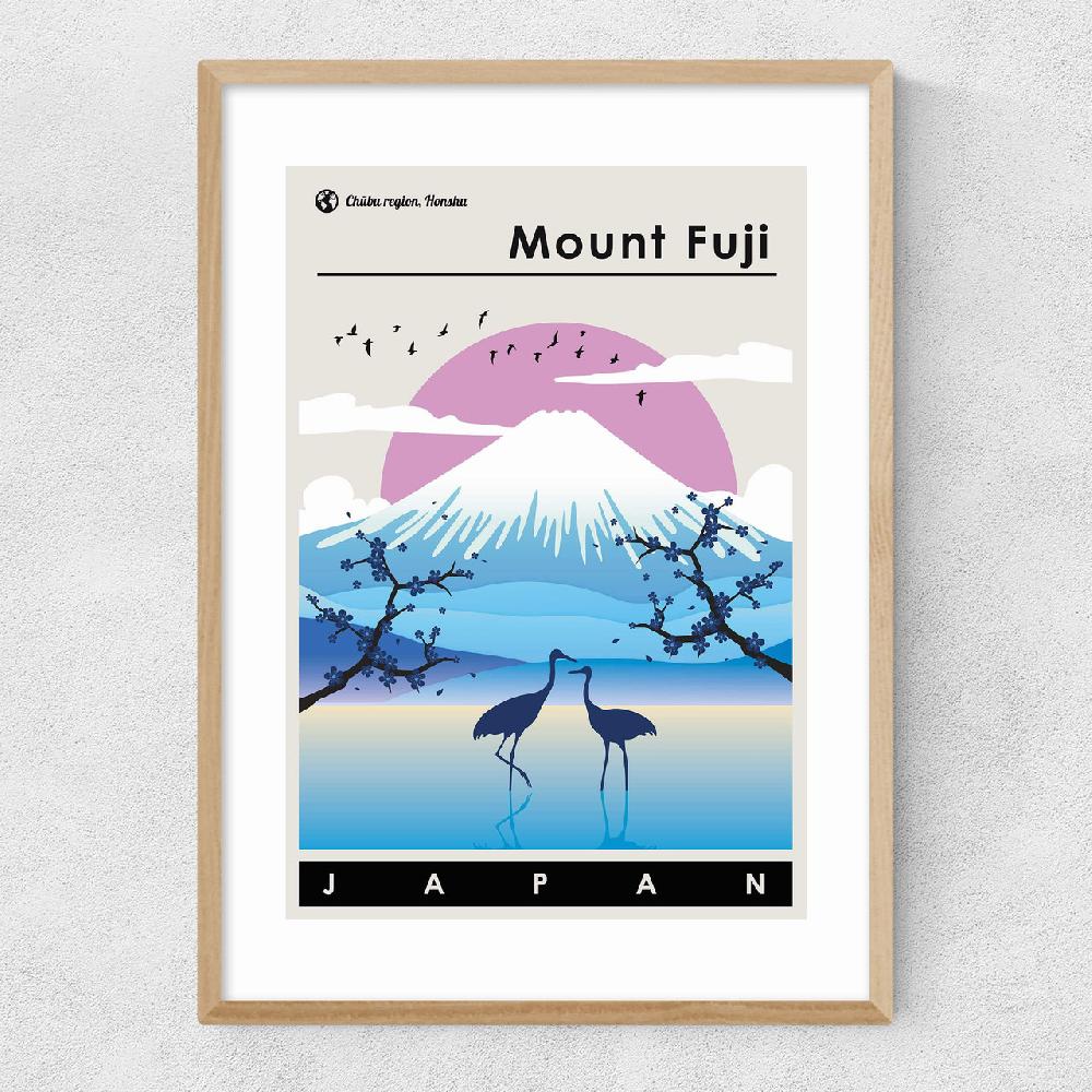 East End Prints Mount Fuji Winter
