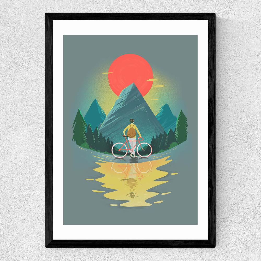East End Prints Mountain Range Cycling