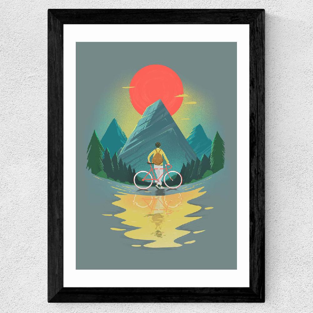 East End Prints Mountain Range Cycling