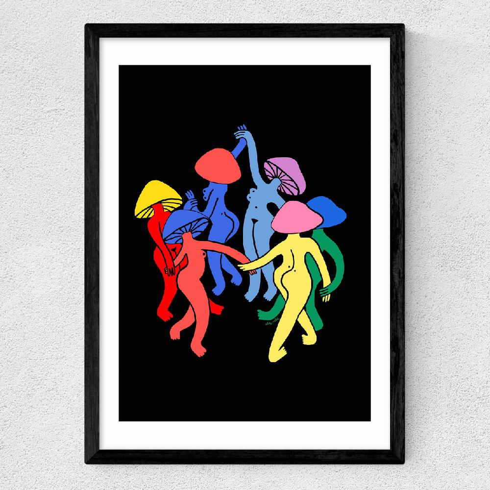 East End Prints Mushroom Dance