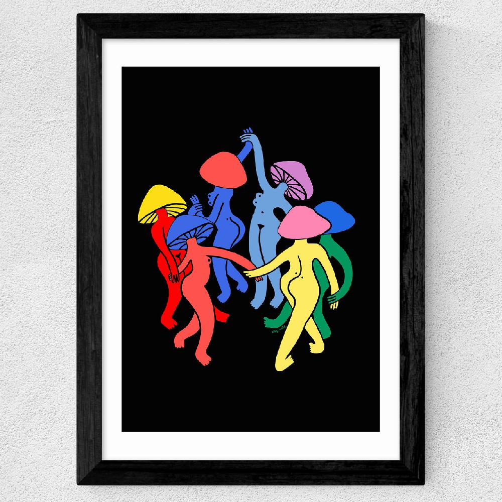 East End Prints Mushroom Dance