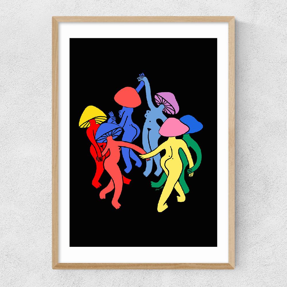 East End Prints Mushroom Dance